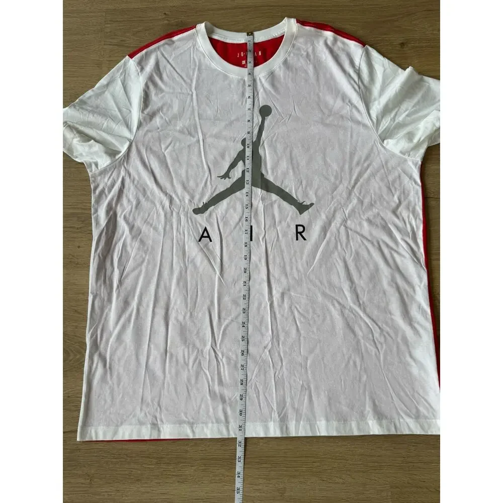 NikeAir Jordan T-Shirt Men's XXL Red White Huge Jumpman Logo Short Sleeve NWT